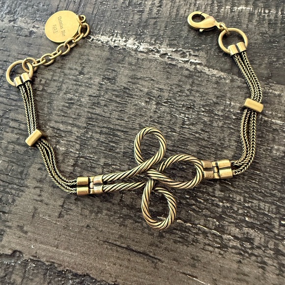 Dior aged Gold-Tone Rope Bracelet - Picture 2 of 6